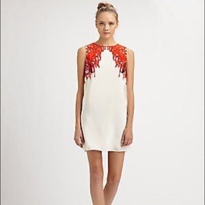 Tibi Coral multi-silk sleeveless sheath